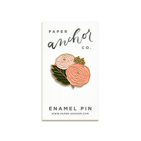Michelle Ranunculus Enamel Pin by Paper Anchor Co.