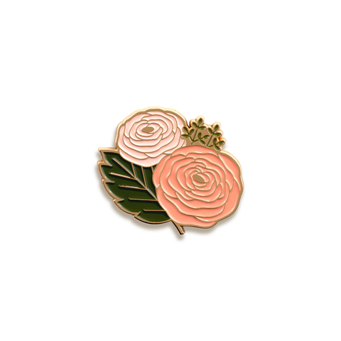 Michelle Ranunculus Enamel Pin by Paper Anchor Co.