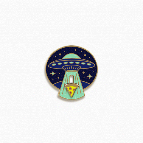 We Come in Pizza Enamel Pin by Pretty Useful Co.